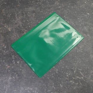 Pochettes magnétiques pour format A5, avec 1 bande magnétique, ouverture sur le grand côté, vert 