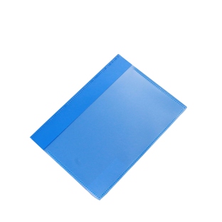 Pochettes magnétiques à rabat pour format A6, avec 1 bande magnétique, ouverture sur le grand côté, PP, bleu 