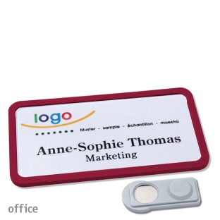 Porte-badges magnétique Office 40, violet bordeaux 
