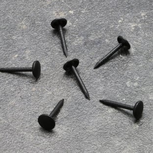Nägel für Musterbücher, 25 mm, flacher Kopf, schwarz lackiert 
