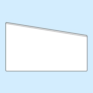 Pochettes rectangulaires, 110 x 65/45 mm, bord biseauté 