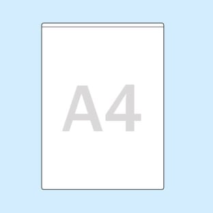 Pochettes rectangulaires pour format A4, ouverture sur le petit côté 