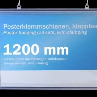 Profils porte-affiche, plastique, clippants 1200 mm | transparent