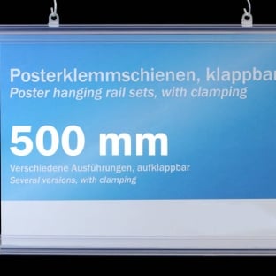Profils porte-affiche, plastique, clippants 500 mm | transparent
