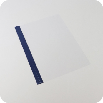 Einbanddeckel Folie A4, NOBLESS, Kartonleiste mit Aufschlag-Rille, blau/transparent