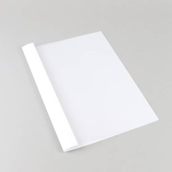 Chemise à illets A4, carton lin, 10 feuilles, blanc | 1 mm