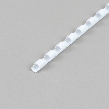 Plastikbinderücken A4, rund, 6 mm | weiß