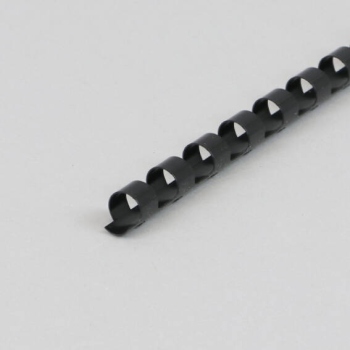 Plastikbinderücken A4, rund, 8 mm | schwarz
