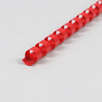 Plastikbinderücken A4, rund, 10 mm | rot