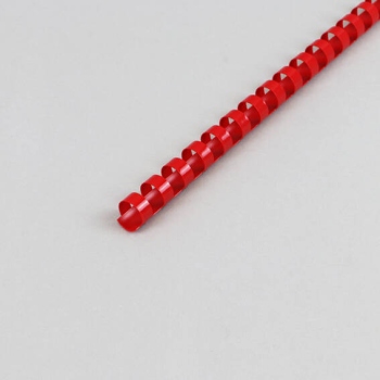 Plastikbinderücken A4, rund, 12 mm | rot