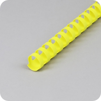 Plastikbinderücken A4, rund, 19 mm | gelb