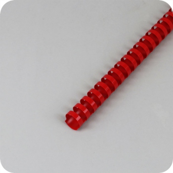 Plastikbinderücken A4, oval, 22 mm | rot