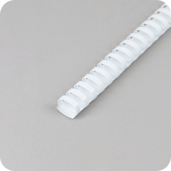 Plastikbinderücken A4, oval, 28 mm | weiß