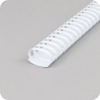 Plastikbinderücken A4, oval, 45 mm | weiß