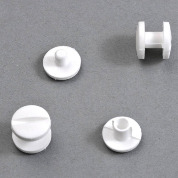 Kunststoffbuchschrauben, 7 mm | weiß