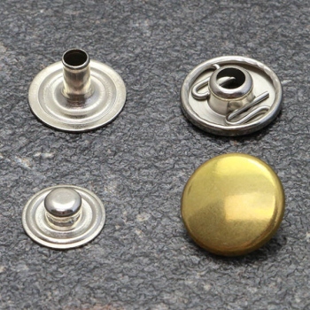 Druckknöpfe, Typ S, 12,4 mm, vermessingt 