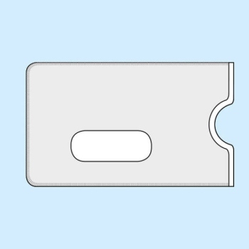 Pochette pour carte de crédit à perforation oblongue, 59 x 88 mm, transparent 