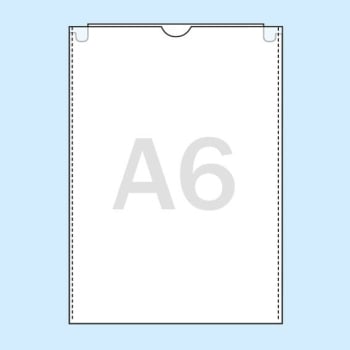 Pochettes de protection pour A6, ouverture petit côté, transparent 