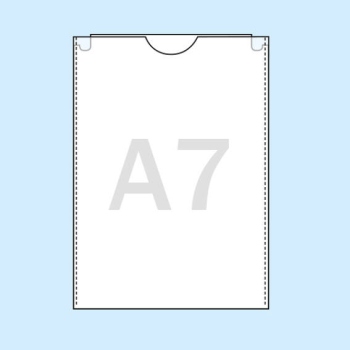 Pochettes de protection pour A7, ouverture petit côté, transparent 
