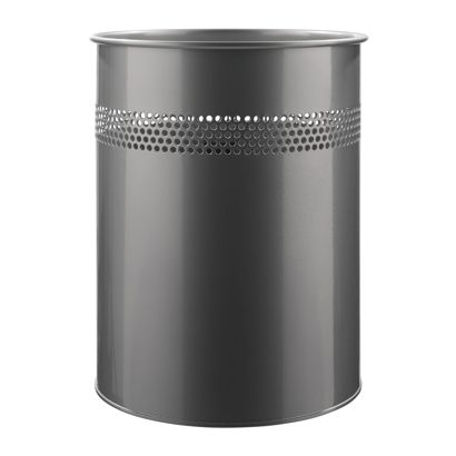 Papierkorb Metall silber