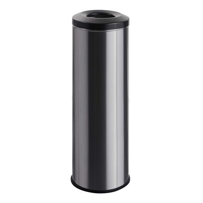 Mülleimer selbstlöschend 30 L silber | Edelstahl | matt