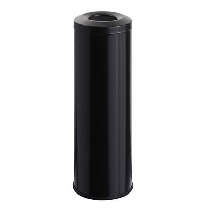 Mülleimer selbstlöschend 30 L schwarz | Stahl | matt