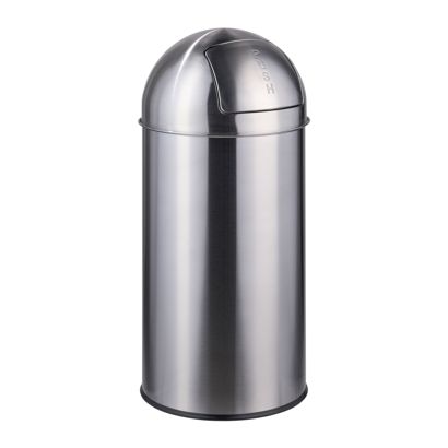 Push Mülleimer, Edelstahl matt silber 35 l