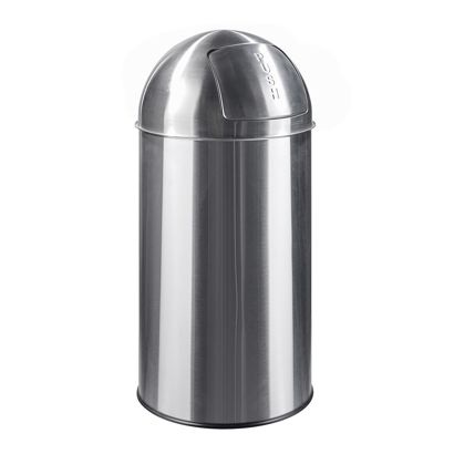 Push Mülleimer, Edelstahl matt silber 50 l