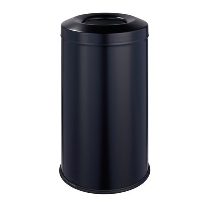 Mülleimer selbstlöschend 20 L schwarz | Stahl | matt
