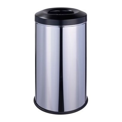 Mülleimer selbstlöschend 20 L silber | Edelstahl | glänzend