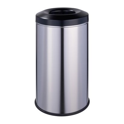 Mülleimer selbstlöschend 20 L silber | Edelstahl | matt