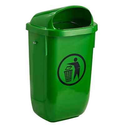 Poubelle 50 L, pour l’extérieur vert clair