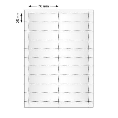 Planches d'impression, blanches Aluline-plus 25, 76 x 25 mm 