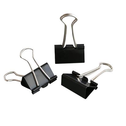 Pinces Foldback, noir 25 mm