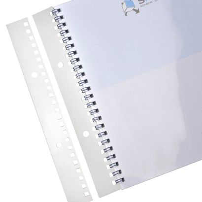 Bandes de classement pour reliures anneaux métalliques, A5, 2:1, trous carrés 