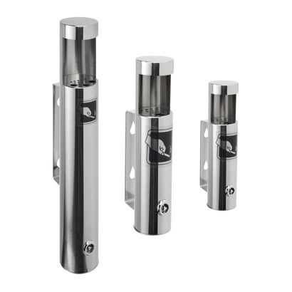 Wandaschenbecher DARWIN, Edelstahl, silber 