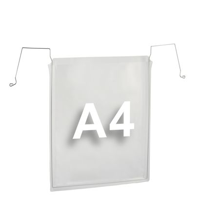 Pochettes à suspendre avec fil métallique pour format A4, ouverture sur le côté étroit Lot de 100 