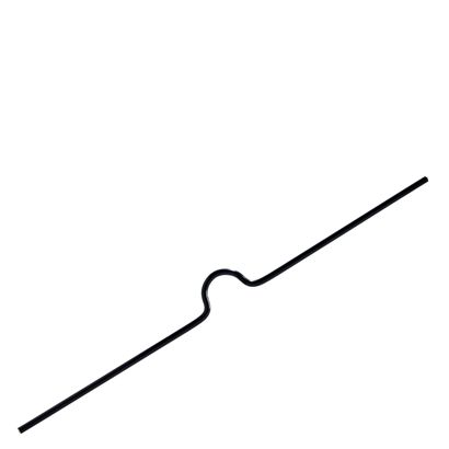 Vorgebogener Kalenderaufhänger schwarz | 100 mm