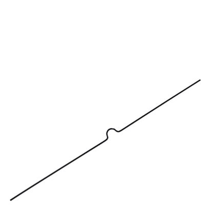 Vorgebogener Kalenderaufhänger schwarz | 250 mm