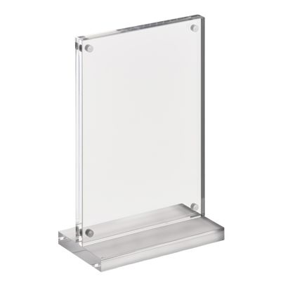 magnetischer T-Aufsteller mit transparent-matten Sockel 