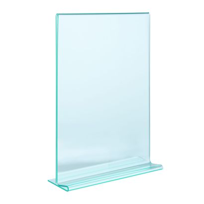 Présentoir en T, PMMA (acrylique), transparent-vert 