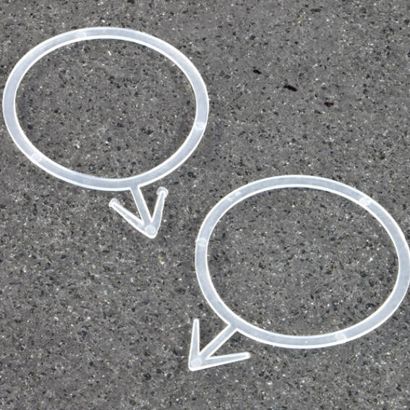 Flaschenringe, ø = 40 mm, transparent 