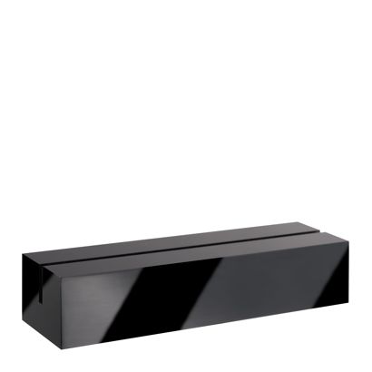 Porte-carte acrylique noir  | brillant  | 100 mm