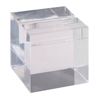 Kartenhalter "Würfel" aus Acryl transparent | glänzend