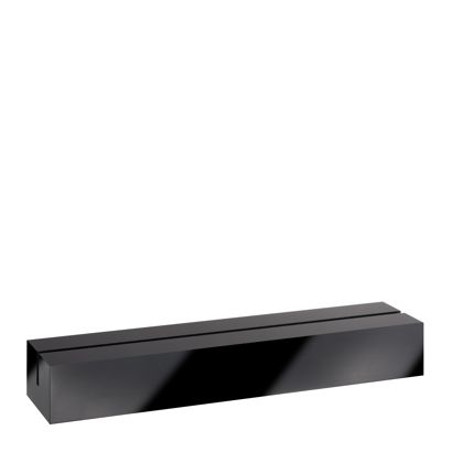 Kartenhalter aus Acryl, Sockel für variables Stecksystem MODUL schwarz | 210 mm | glänzend