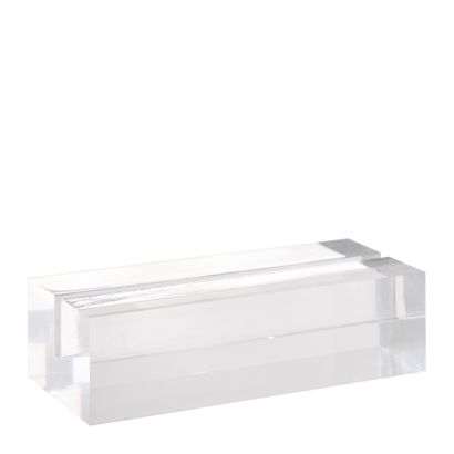 Kartenhalter aus Acryl, Sockel für variables Stecksystem MODUL transparent | 105 mm | glänzend