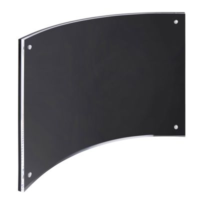 magnetischer Bilderrahmen, gebogen 175 x 240 mm/A5  | transparent|schwarz 