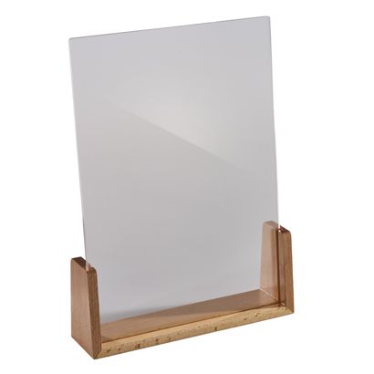 Tischaufsteller Holz LignoLine Hochformat | A4 | Buchenholz, Acryl (PMMA)
