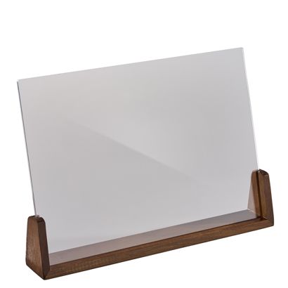 Porte-menu bois LignoLine A4 - 297 x 210 mm  | format paysage  | acrylique (PMMA)|bois de noyer 