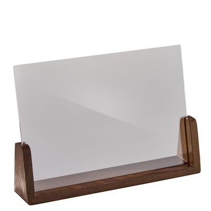 Porte-menu bois LignoLine A5 - 210 x 148 mm  | format paysage  | acrylique (PMMA)|bois de noyer 